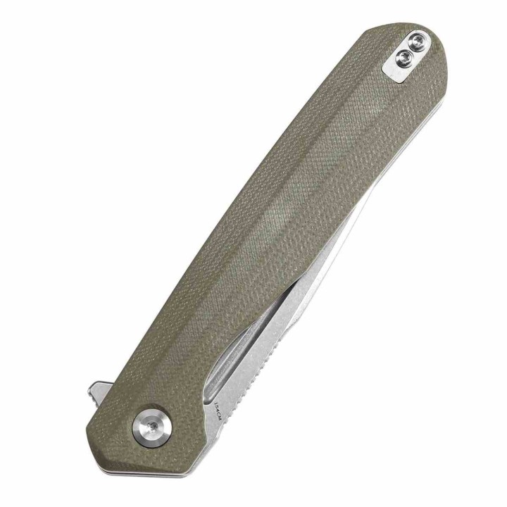 Couteau KANSEPT Qilin Olive Manche G10 Lame Acier 154CM SW IKBS Linerlock Clip KT1047A2 - Livraison Gratuite