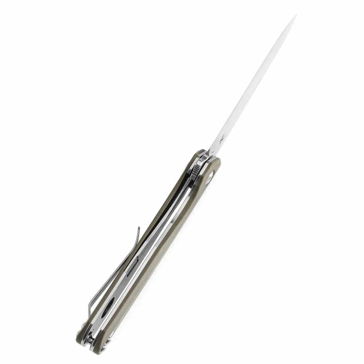 Couteau KANSEPT Qilin Olive Manche G10 Lame Acier 154CM SW IKBS Linerlock Clip KT1047A2 - Livraison Gratuite