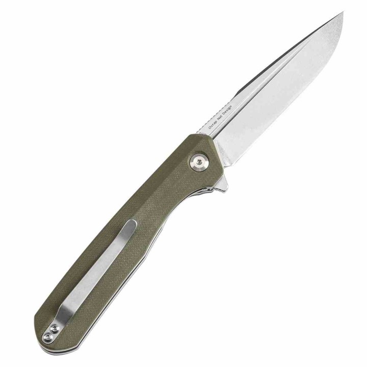 Couteau KANSEPT Qilin Olive Manche G10 Lame Acier 154CM SW IKBS Linerlock Clip KT1047A2 - Livraison Gratuite