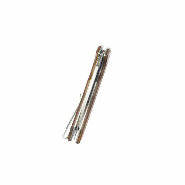 Couteau Kubey Coeus Yellow Lame Acier 14C28N Manche Ultem Linerlock CLip IKBS KUB122S - Livraison Gratuite