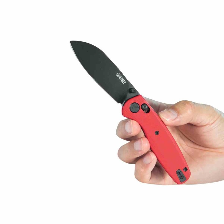 Couteau Kubey Breeze Red Manche G10 Lame Acier 14C28N BLK Crossbar Lock Clip KUB288F - Livraison Gratuite