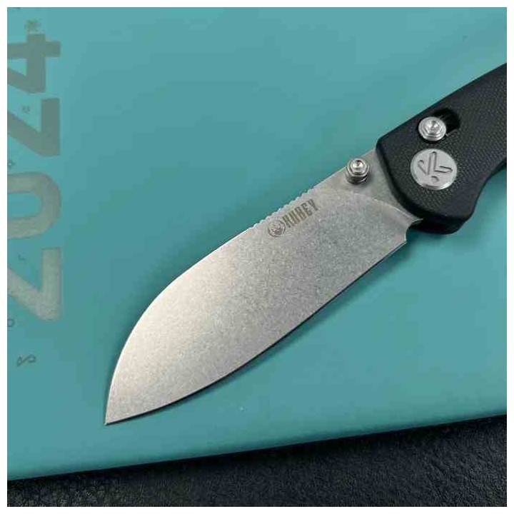 Couteau Kubey Breeze Black G10 Handle 14C28N SW Blade Crossbar Lock Clip KUB288A - Livraison Gratuite