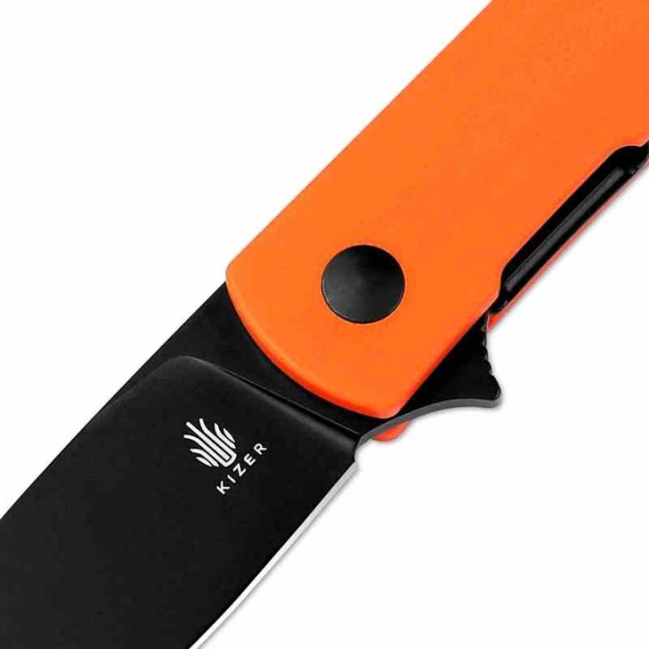 Couteau Kizer Yorkie Orange Manche G10 Lame Acier NitroV Liner Lock Clip KIV3525A2 - Livraison Gratuite
