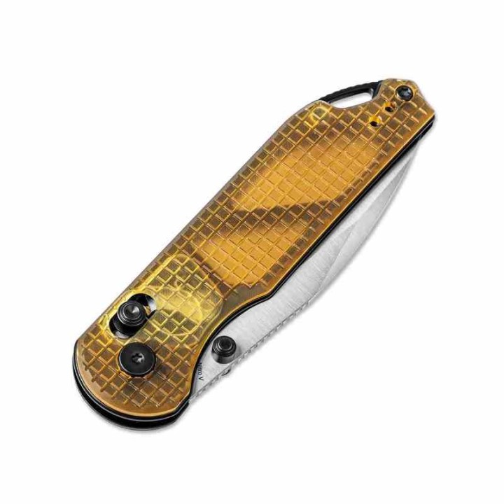 Couteau Kizer Assassin PEI Yellow Lame Acir Nitro V Black Clutch Lock Clip KIV3549A1- Livraison Gratuite