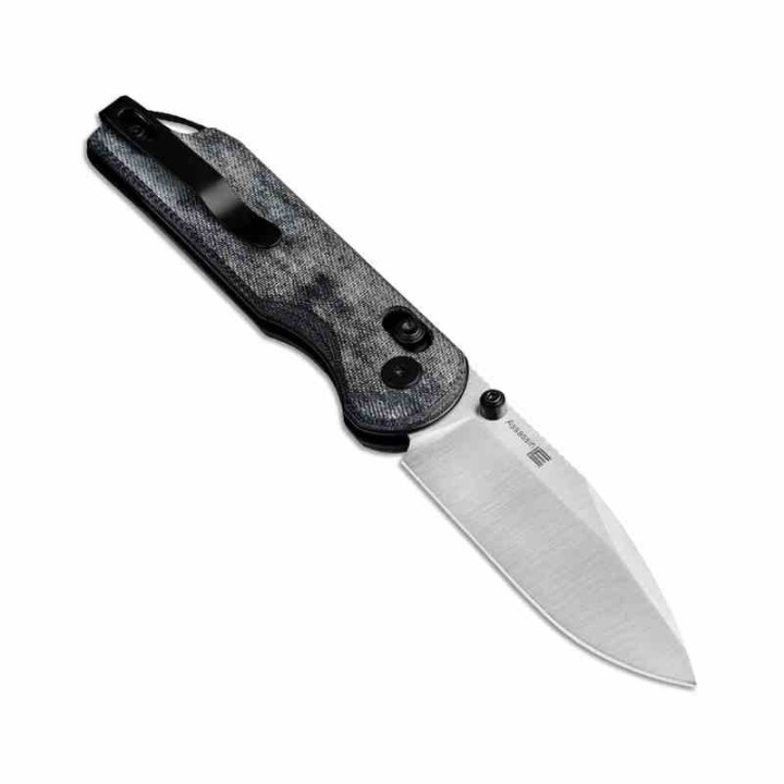 Couteau Kizer Assassin Blue Denim Lame Acier Nitro V Manche Micarta Clutch Lock Clip KIV3549A2 - Livraison Gratuite