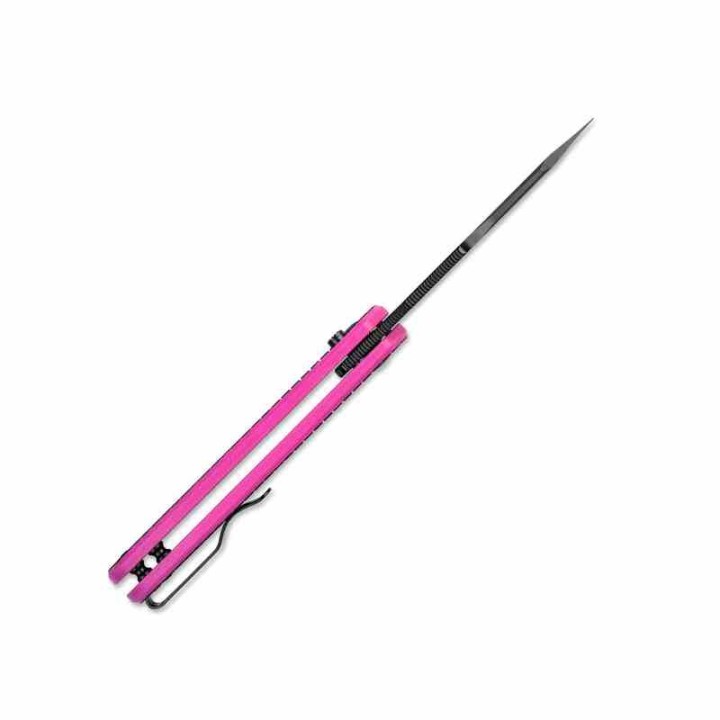 Couteau Kizer Cormorant Pink Lame Nitro-V Black Manche G10 IKBS Button Lock Clip KIV4562A2 - Livraison Gratuite
