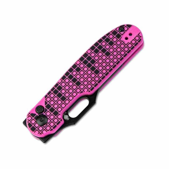 Couteau Kizer Cormorant Pink Lame Nitro-V Black Manche G10 IKBS Button Lock Clip KIV4562A2 - Livraison Gratuite