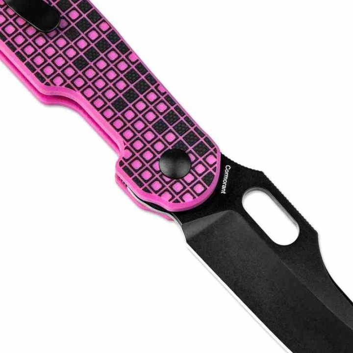 Couteau Kizer Cormorant Pink Lame Nitro-V Black Manche G10 IKBS Button Lock Clip KIV4562A2 - Livraison Gratuite