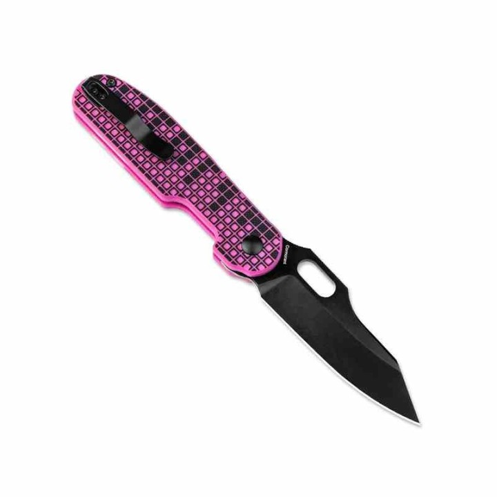 Couteau Kizer Cormorant Pink Lame Nitro-V Black Manche G10 IKBS Button Lock Clip KIV4562A2 - Livraison Gratuite