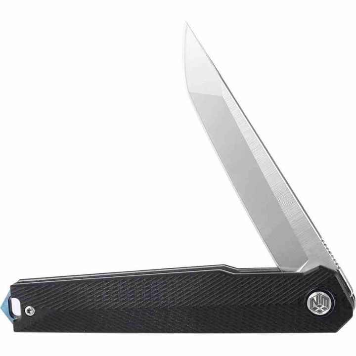 Couteau Win+ Black Manche G10 Lame Tanto Acier D2 Satin Linerlock Clip WPK3395GB - Livraison Gratuite