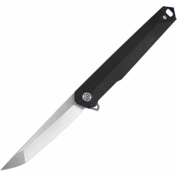Couteau Win+ Black Manche G10 Lame Tanto Acier D2 Satin Linerlock Clip WPK3395GB - Livraison Gratuite