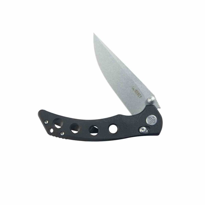 Couteau Kubey Hound Black Manche G-10 Lame Acier 14C28N Crossbar Lock Clip KUB172A - Livraison Gratuite