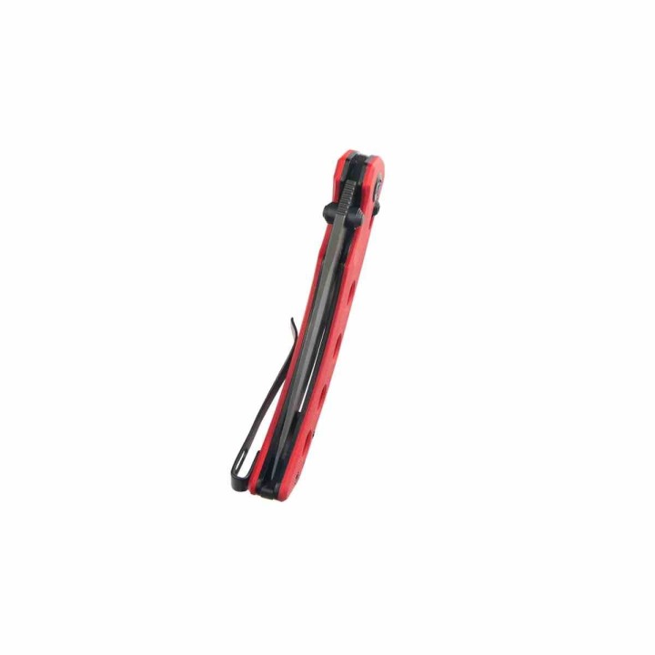 Couteau Kubey Hound Red Manche G-10 Lame Acier 14C28N Crossbar Lock Clip KUB172E - Livraison Gratuite