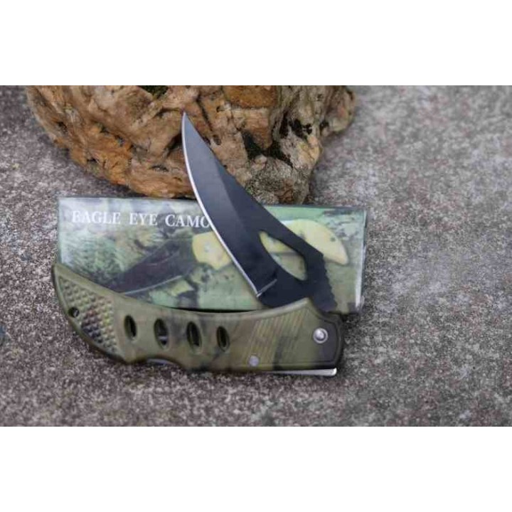 Couteau Tactical EDC Lame Serrated Acier Inox Manche FRN Locback CLip TacticalF126 - Livraison Gratuite