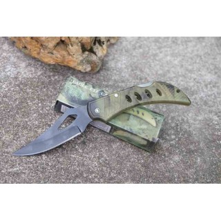 Couteau Tactical EDC Lame Serrated Acier Inox Manche FRN Locback CLip TacticalF126 - Livraison Gratuite