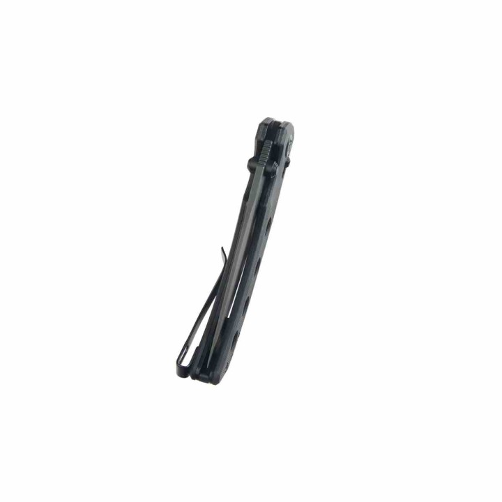 Couteau Kubey Hound Black Manche G-10 Lame Acier 14C28N Crossbar Lock Clip KUB172B - Livraison Gratuite