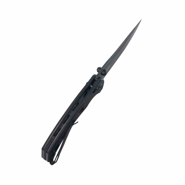 Couteau Kubey Hound Black Manche G-10 Lame Acier 14C28N Crossbar Lock Clip KUB172B - Livraison Gratuite