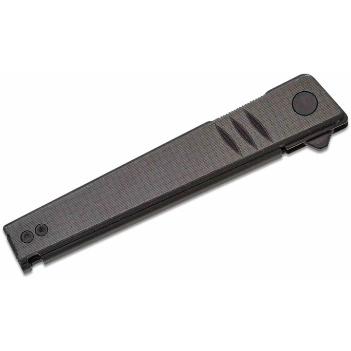 Couteau Real Steel Kikashi Black Manche G10/Carbon Fiber Lame Acier 14C28N BLK IKBS Linerlock Clip RS8071CB - Livraison Gratuite