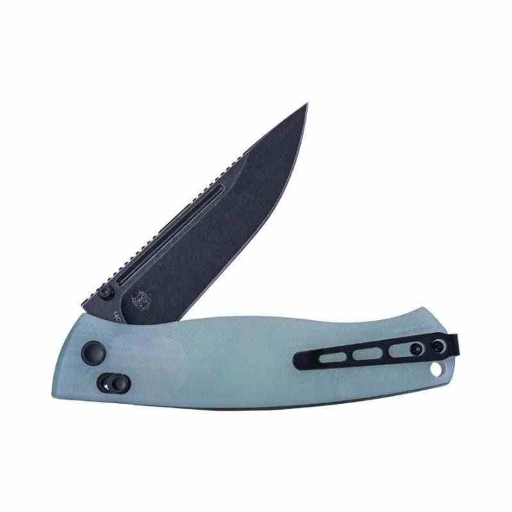Couteau Real Steel Pathfinder Jade Manche G10 Lame Drop Point Acier 14C28N Slide Lock Clip RS7851NB - Livraison Gratuite