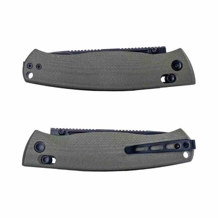 Couteau Real Steel Pathfinder Green Manche G10 Lame Drop Point Acier 14C28N Slide Lock Clip RS7851GB - Livraison Gratuite