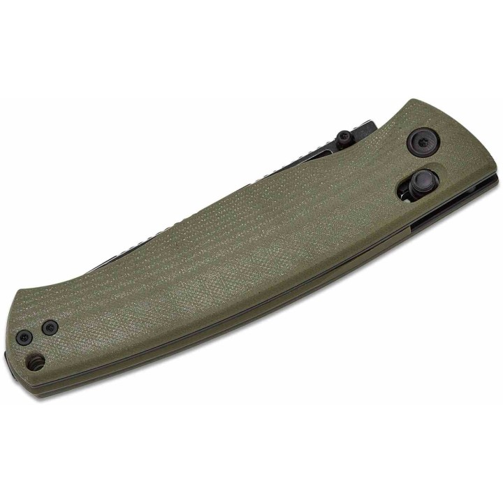 Couteau Real Steel Pathfinder Green Manche G10 Lame Drop Point Acier 14C28N Slide Lock Clip RS7851GB - Livraison Gratuite