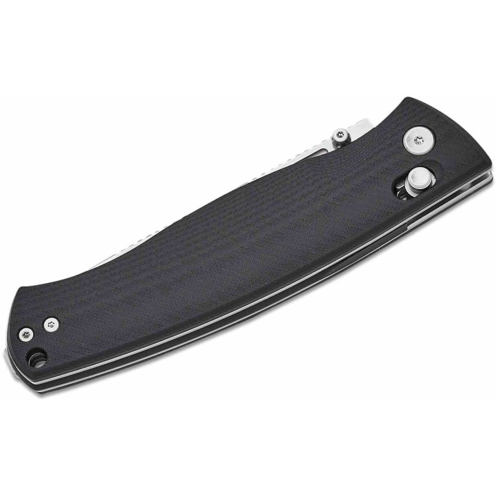 Couteau Real Steel Pathfinder Black Manche G10 Lame Drop Point Acier 14C28N Slide Lock Clip RS7851BS - Livraison Gratuite
