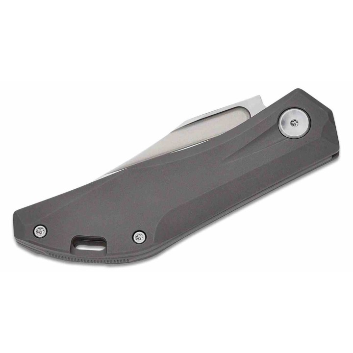 Couteau Real Steel Ventus Grey Manche Titane Lame Acier N690 Slip Joint Clip RS7041 - Livraison Gratuite
