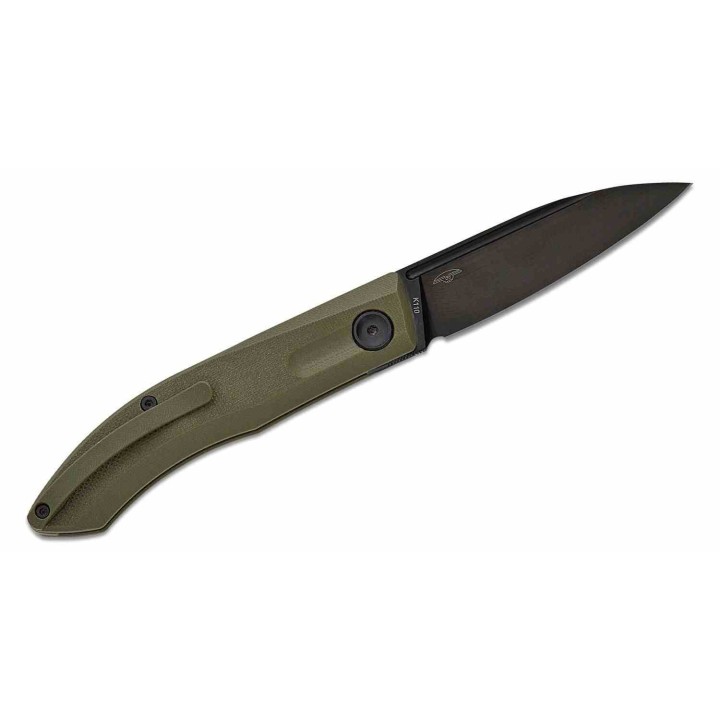 Couteau Real Steel Stella Lux OD Green Manche G10 Lame Acier K110 Black Slipjoint Clip RS7041Z3 - Livraison Gratuite