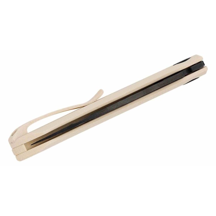 Couteau Real Steel Stella Lux White Manche G10 Lame Acier K110 Black Slipjoint Clip RS7041Z2 - Livraison Gratuite