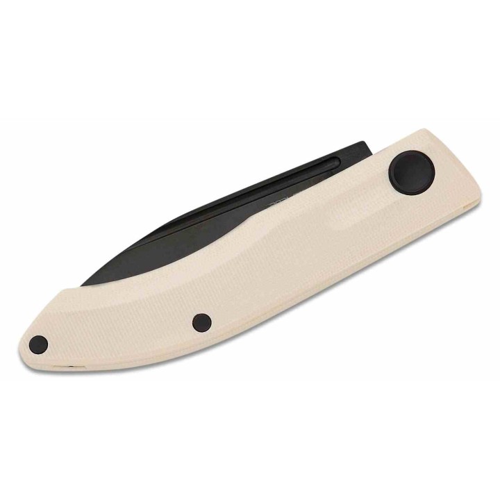 Couteau Real Steel Stella Lux White Manche G10 Lame Acier K110 Black Slipjoint Clip RS7041Z2 - Livraison Gratuite