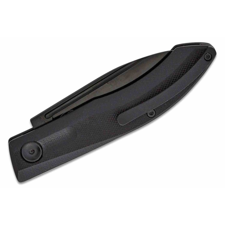 Couteau Real Steel Stella Lux Black Manche G10 Lame Acier K110 Black Slipjoint Clip RS7041Z1 - Livraison Gratuite