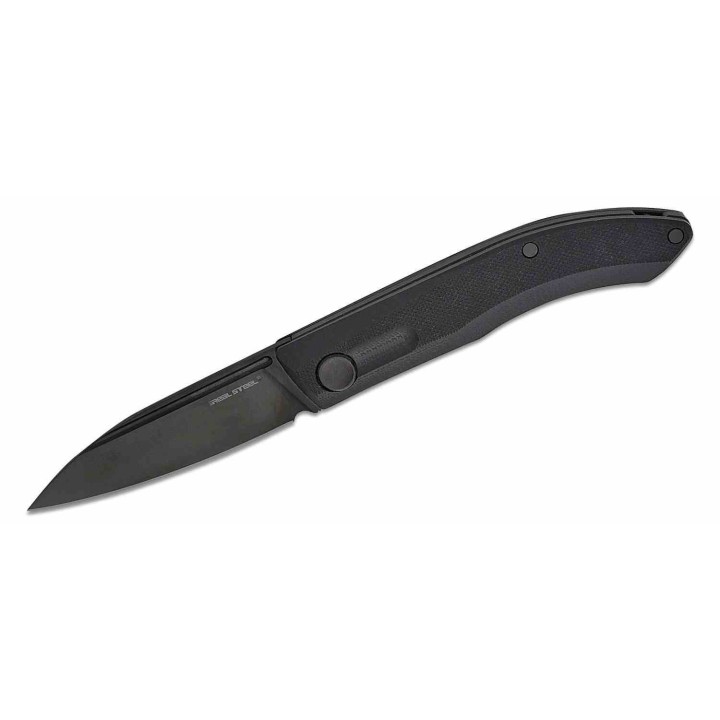 Couteau Real Steel Stella Lux Black Manche G10 Lame Acier K110 Black Slipjoint Clip RS7041Z1 - Livraison Gratuite