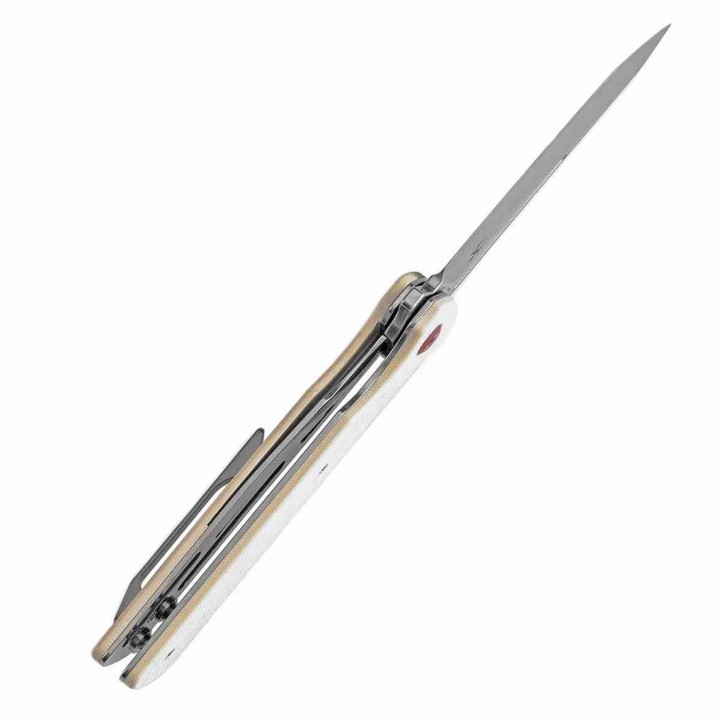 Couteau Kansept Anomaly Ivory Manche G10 Lame Tanto Acier CPM-S35VN Satin IKBS Liner Lock Clip K2038T5 - Livraison Gratuite