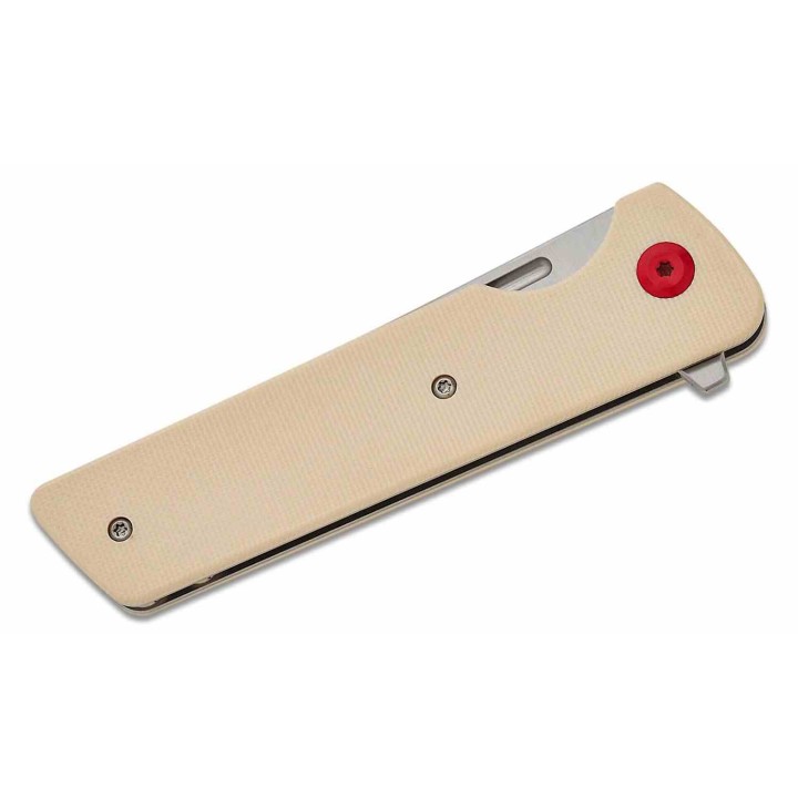 Couteau Kansept Anomaly Ivory Manche G10 Lame Tanto Acier CPM-S35VN Satin IKBS Liner Lock Clip K2038T5 - Livraison Gratuite