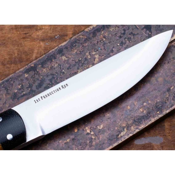 Couteau Bark River Kwaiken Black Manche Micarta Lame Acier S35VN Étui Cuir Made USA BA99KWMBC - Livraison Gratuite