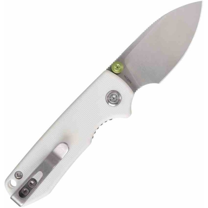 Couteau Vosteed Raccoon Cub White Lame Acier 14C28N Manche G10 IKBS Linerlock Clip VOSA3603 - Livraison Gratuite