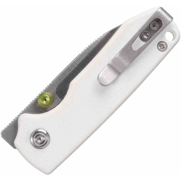 Couteau Vosteed Raccoon Cub White Lame Acier 14C28N Manche G10 IKBS Linerlock Clip VOSA3603 - Livraison Gratuite