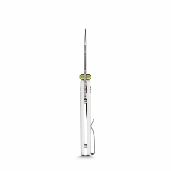 Couteau Vosteed Raccoon Cub White Lame Acier 14C28N Manche G10 IKBS Linerlock Clip VOSA3603 - Livraison Gratuite