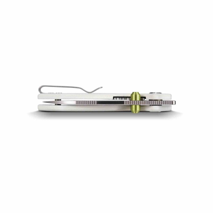 Couteau Vosteed Raccoon Cub White Lame Acier 14C28N Manche G10 IKBS Linerlock Clip VOSA3603 - Livraison Gratuite