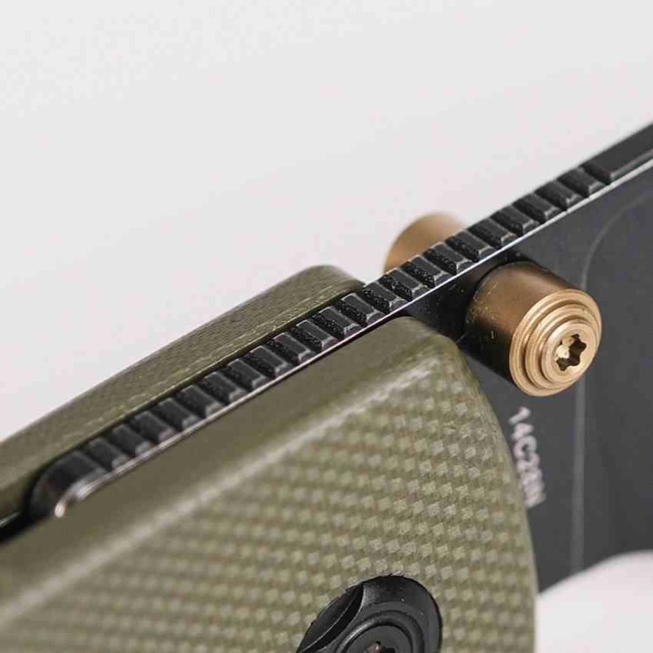 Couteau Vosteed Raccoon Cub OD Green Lame Acier 14C28N Manche G10 IKBS Linerlock Clip VOSA3602 - Livraison Gratuite
