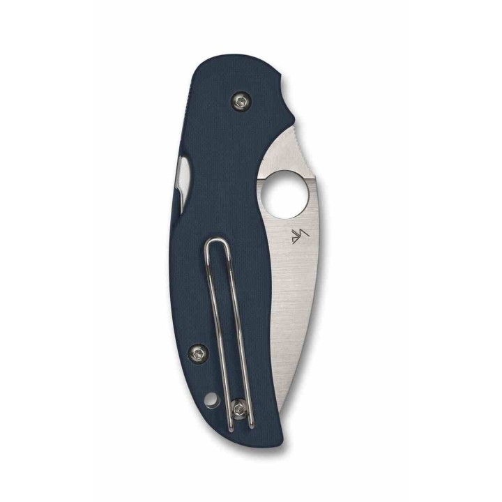 Couteau Spyderco Sage 5 Cobalt Blue Manche G10 Lame Acier CPM-SPY27 Compression Lock Clip USA SC123GPCBL - Livraison Gratuite