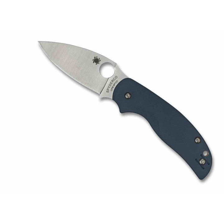 Couteau Spyderco Sage 5 Cobalt Blue Manche G10 Lame Acier CPM-SPY27 Compression Lock Clip USA SC123GPCBL - Livraison Gratuite