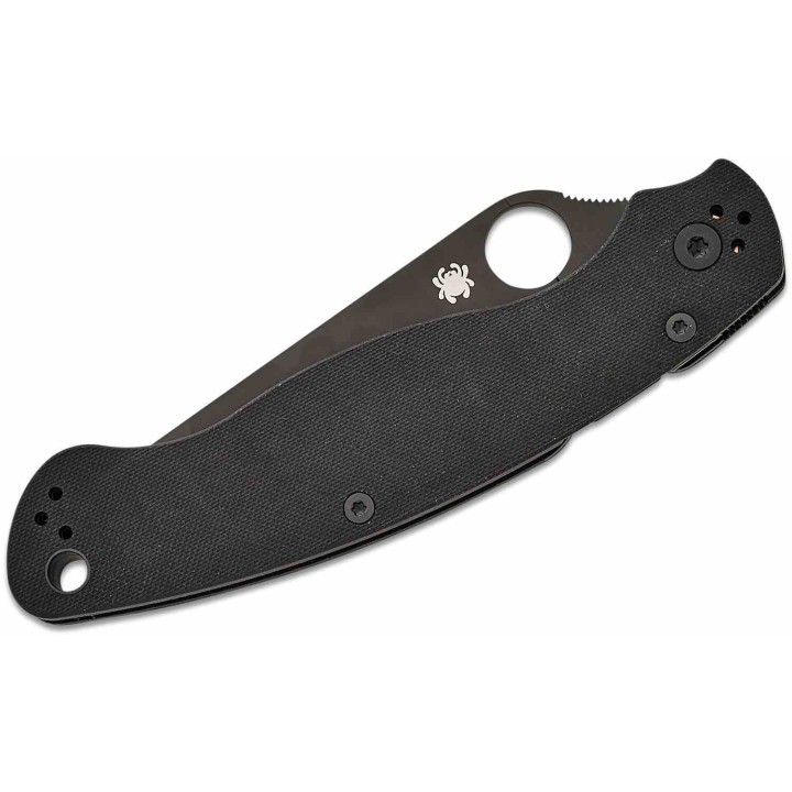 Couteau Spyderco Military 2 Black Manche G10 Lame Acier S30V Noir Serr Compression Clip USA SC36GSBK2 - Livraison Gratuite