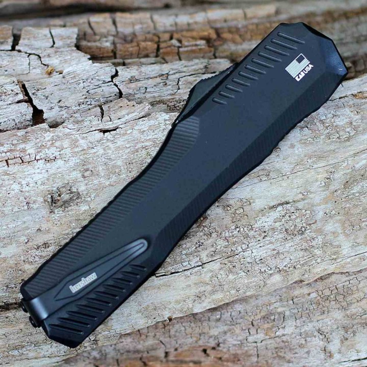 Couteau Automatique Kershaw OTF AUTO CPM-MagnaCut Black Combo Double Edge Manche Alu Clip USA KS9000DEST - Livraison Gratuite