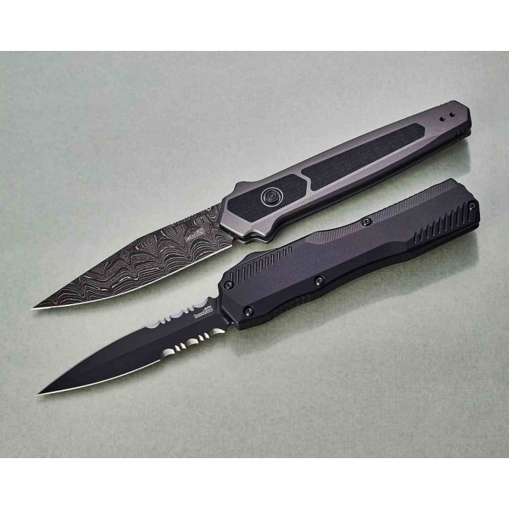 Couteau Automatique Kershaw OTF AUTO CPM-MagnaCut Black Combo Double Edge Manche Alu Clip USA KS9000DEST - Livraison Gratuite