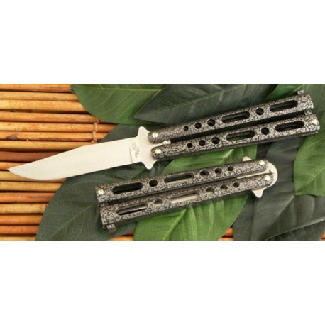 Couteau Papillon Balisong Butterfly Acier Carbone/Inox Manche