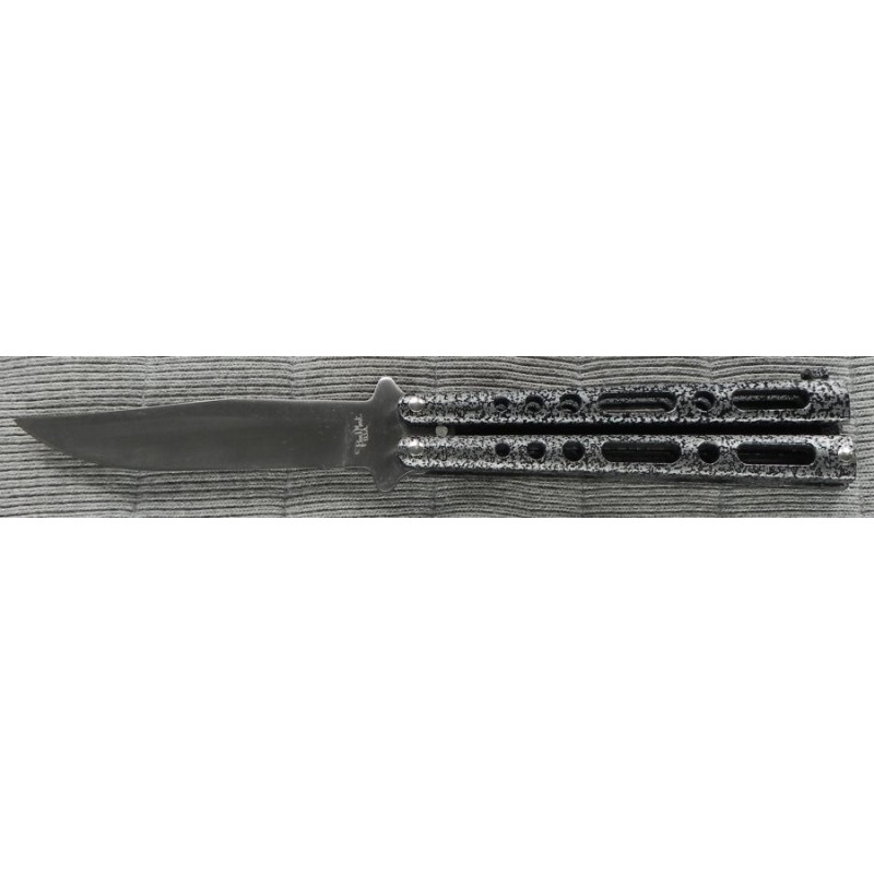 Couteau papillon balisong acier noir