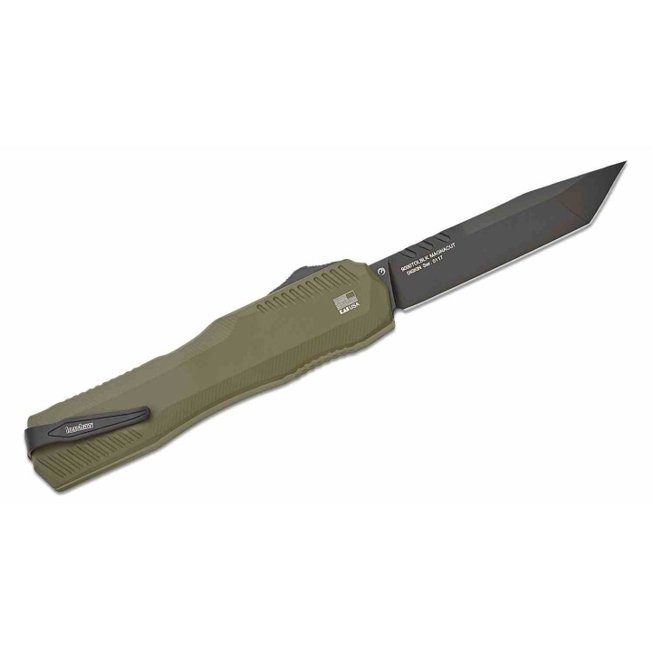 Couteau Automatique Kershaw OTF AUTO CPM-MagnaCut Black Tanto Manche Alu Clip USA KS9000TOLBLK - Livraison Gratuite