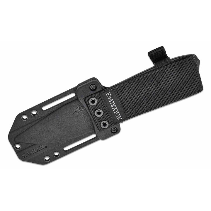 Couteau KA-BAR Becker Nessmuk Lame Acier Carbone 1095 Black Manche Ultramid Etui Polymère Made USA BKR19BK - Livraison Gratuite