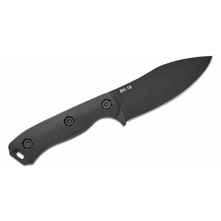 Couteau KA-BAR Becker Nessmuk Lame Acier Carbone 1095 Black Manche Ultramid Etui Polymère Made USA BKR19BK - Livraison Gratuite